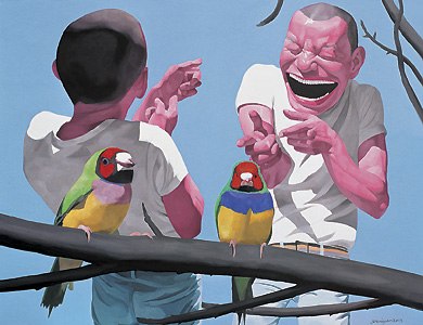 Yue Minjun Big Parrots